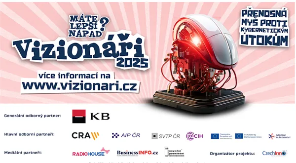 Staňte se Vizionářem roku 2025!  Přihlaste se nebo nominujte inovátora z vašeho okolí do 7. 11. 2025