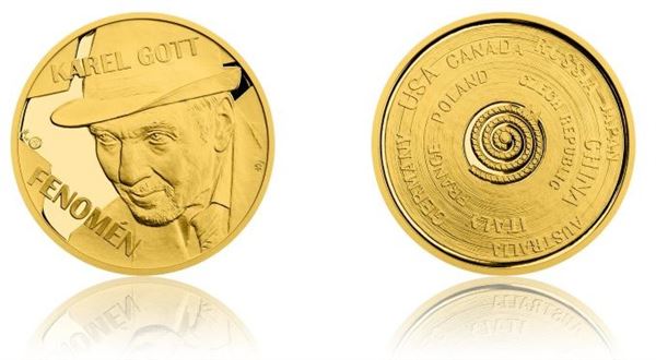 Karel Gott má i pamětní medaile ve zlatě a stříbře