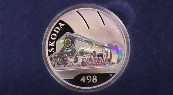 Na nové pamětní minci je hologram parní lokomotivy