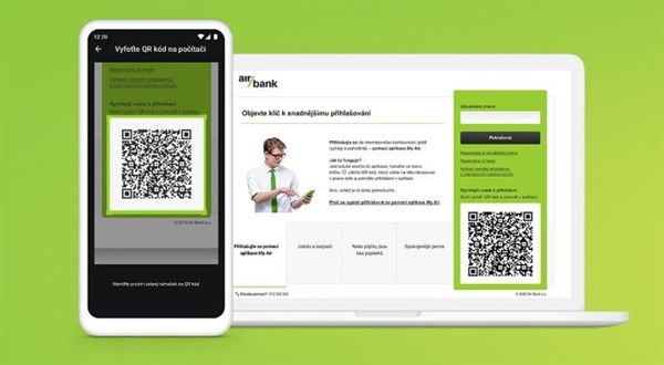 Air Bank zjednoduší přihlášení k účtu, stačí QR kód