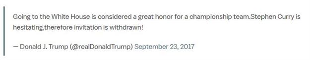 Tweet Donalda Trumpa